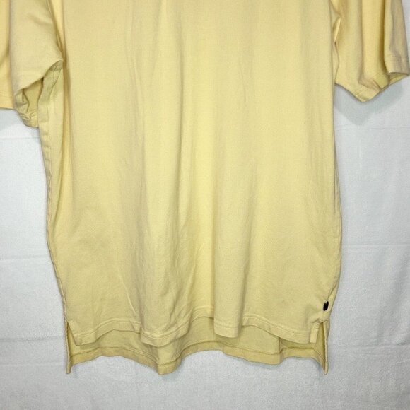 Adidas Men's Solid Yellow Short Sleeve 80's Two Ply Stretch Polo Size M - Picture 3 of 7